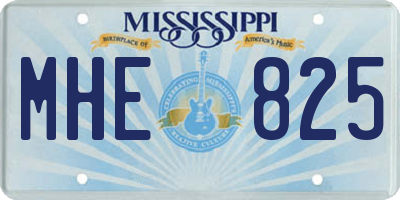 MS license plate MHE825