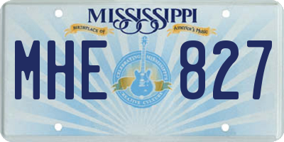 MS license plate MHE827