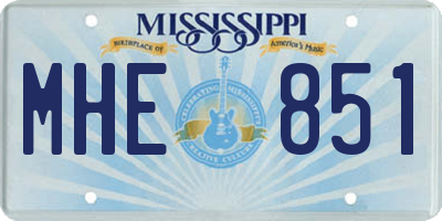MS license plate MHE851