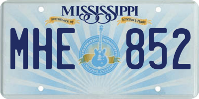 MS license plate MHE852