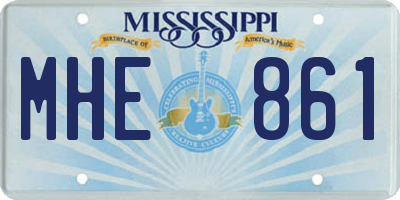 MS license plate MHE861