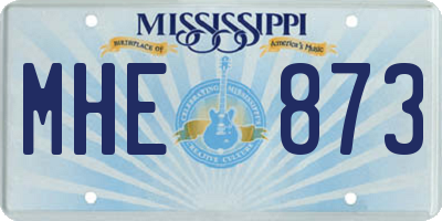MS license plate MHE873
