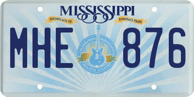 MS license plate MHE876