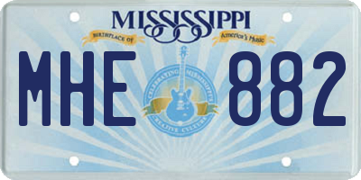 MS license plate MHE882