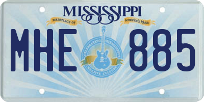 MS license plate MHE885