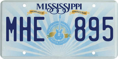 MS license plate MHE895