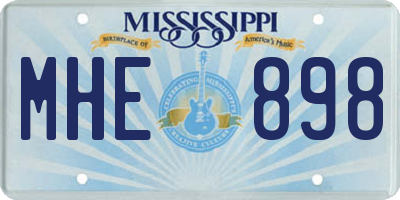 MS license plate MHE898
