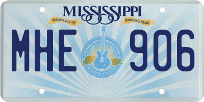 MS license plate MHE906