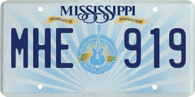 MS license plate MHE919