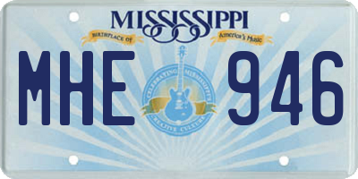 MS license plate MHE946