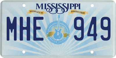 MS license plate MHE949