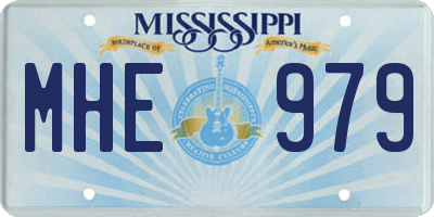 MS license plate MHE979