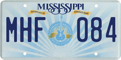 MS license plate MHF084