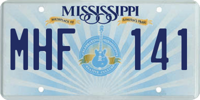 MS license plate MHF141