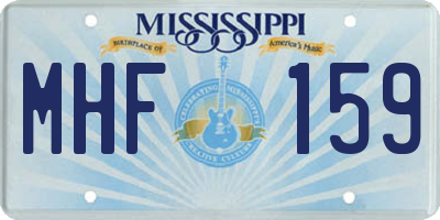 MS license plate MHF159