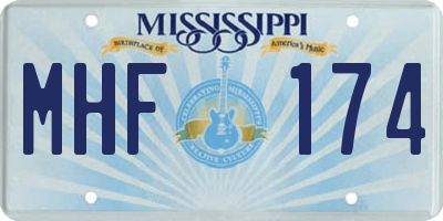 MS license plate MHF174