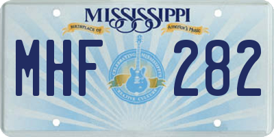 MS license plate MHF282