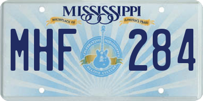 MS license plate MHF284