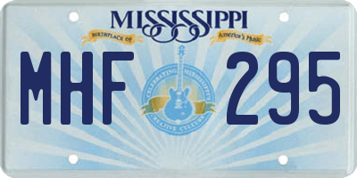 MS license plate MHF295
