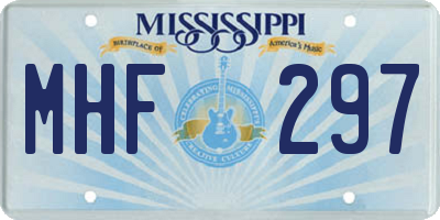 MS license plate MHF297