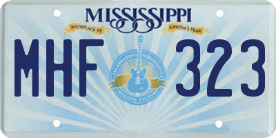 MS license plate MHF323