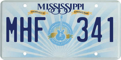 MS license plate MHF341