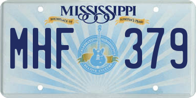 MS license plate MHF379
