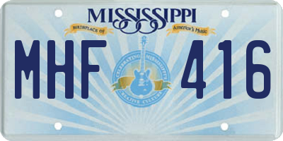 MS license plate MHF416