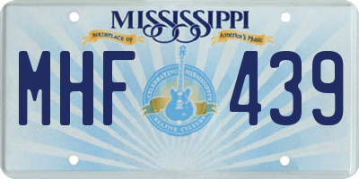 MS license plate MHF439