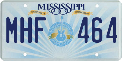 MS license plate MHF464