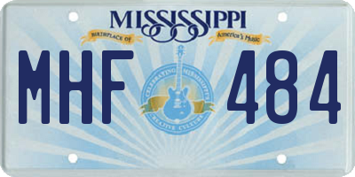 MS license plate MHF484