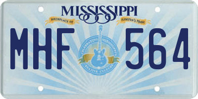MS license plate MHF564