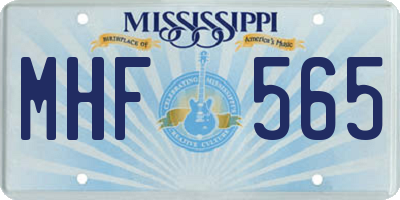 MS license plate MHF565