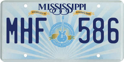 MS license plate MHF586