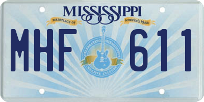MS license plate MHF611
