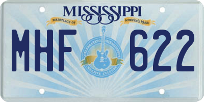MS license plate MHF622