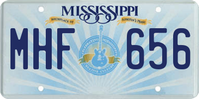 MS license plate MHF656