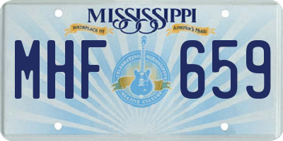 MS license plate MHF659