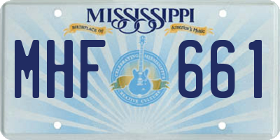 MS license plate MHF661