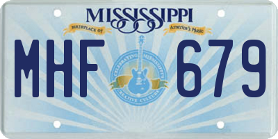MS license plate MHF679