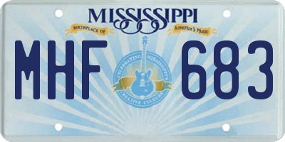 MS license plate MHF683