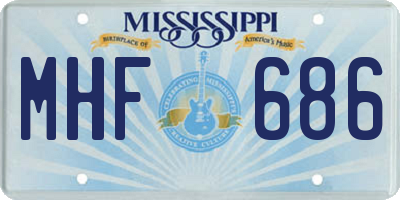 MS license plate MHF686