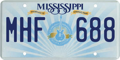 MS license plate MHF688