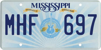 MS license plate MHF697