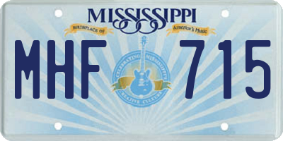MS license plate MHF715
