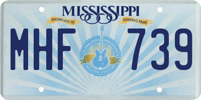 MS license plate MHF739