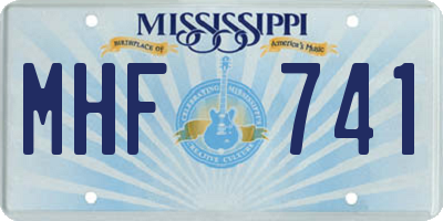 MS license plate MHF741