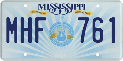 MS license plate MHF761