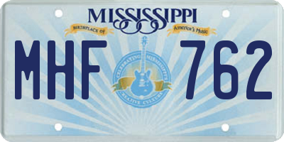 MS license plate MHF762