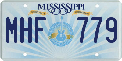 MS license plate MHF779